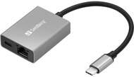 Sandberg PD100W RTL8153B+LDR6203S 1Gb/s USB-C RJ45 hálózati adapter