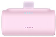 Baseus Compact 20W gyorstöltő powerbank, 5000mAh, iPhone csatlakozóval, rózsaszín