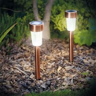 Garden of Eden 11702C led-es szolár lámpa fém, rozéarany 19 cm