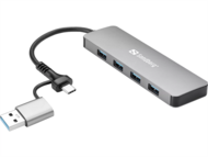 Sandberg 136-63 sandberg hub és elosztó, usb-c/a to 4xusb 3.0 hub