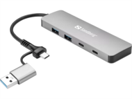 Sandberg 136-64 sandberg hub és elosztó, usb-c/a to 2xusb-a+2xusb-c hub