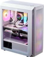 A-data VALORAIRPLUSMTA-WHCWW adata xpg ház midi atx valor air plus, 4x120mm rgb ventilátor, tápegység nélkül, üvegfalú, fehér