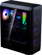 A-data VALORAIRPLUSMTA-BKCWW adata xpg ház midi atx valor air plus, 4x120mm rgb ventilátor, tápegység nélkül, üvegfalú, fekete