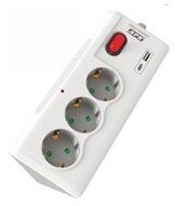 SPS SRG3-UL sps túlfeszültségvédő elosztó, 1,5 méteres, 3 din + 1 usb + 1 usb-c