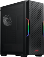 A-data STARKERAIR-BKCWW adata xpg ház midi atx starker air, 2x120mm ventilátor, tápegység nélkül, üvegfalú, fekete