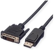 Value 11.99.5614-10 value kábel displayport 1.1 - dvi(24+1), dp - dvi, 2k@60hz, m/m, lsoh, 1m, fekete