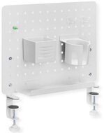 Value 17.99.0098-4 value asztalra szorítható tábla, opcionális tartóelemekkel, clamp mount pegboard, gamer / office / irodai, fehér