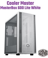 Cooler Master MB600L-WGNN-S00 cooler master ház atx masterbox 600 lite, tápegység nélkül, üvegfalú, fehér