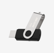 Hikvision HIKSEMI HS-USB-M200S(STD)/128G/U3/NEWSEMI/WW hikvision hiksemi pendrive - 128gb usb3.0, rotary m200s, ezüst-fekete