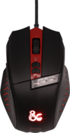 Konix KX-DND-GM-PC konix - dungeons & dragons egér vezetékes gaming 2500dpi, fekete-piros