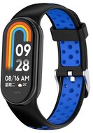 Mybandz 19010 mi band 8-lélegző szilikon óraszíj/fekete-kék