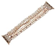 Mybandz 56701 apple watch gyöngyös fém óraszíj-rosegold /40/41 és 42 mm