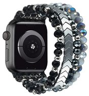 Mybandz 56700 apple watch gyöngyös fém óraszíj-fekete /40/41 és 42 mm