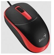 GENIUS Vezetékes egér optikai DX-123, USB, 1000dpi, Fekete/Piros