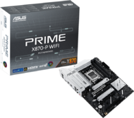 ASUS PRIME X870-P WIFI AM5 ATX MB - AMD X870 4xDIMM DDR5 4xM.2 2xSATA PCIe 5.0 2.5Gb Ethernet WiFi 7 + Bluetooth 1xHDMI 2xUSB4 40Gbps ports (USB Type-C) with Aura Sync