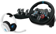 LOGITECH Játékvezérlő - G29 Driving Force Racing Kormány PS3/PS4/PS5/PC + Astro A10 Gaming headset, fehér