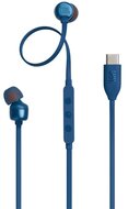 JBL T310C fülhallgató SZTEREO (Type-C, hangerőszabályzó, felvevő gomb, lapos kábel) SÖTÉTKÉK