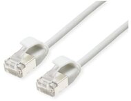 ROLINE Patch kábel U/FTP CAT6a LSOH, Slim, ultra hajlékony, data center kábel, kihúzásgátló, 0,3m, fehér