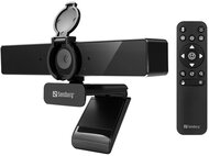 SANDBERG Webcam Pro Remote 4K, dual noise reduction, USB-A / USB-C, auto focus, auto light adjust, 5 év garancia
