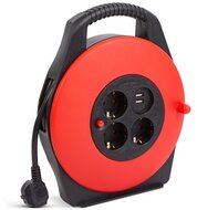 Delight 20239 kábeldob 10 m kábellel, 2x USB, IP20