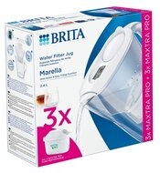 Brita Marella vízszűrő kancsó 2.4 liter fehér + 3db Maxtra Pro szűrőbetét (1052791)