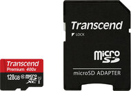 Transcend microSDXC Class 10 UHS-I 128GB memóriakártya + Adapter