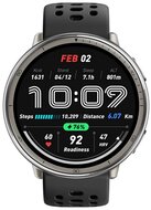 AMAZFIT ACTIVE 2 okosóra (bőr szíj, aktivitásmérő, GPS, 160 sport mód, NFC, vízálló, 5 ATM + szilikon szíj) FEKETE