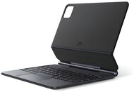 XIAOMI tok álló, bőr hatású (FLIP, ultravékony, bluetooth billentyűzet, QWERTY, angol nyelvű) FEKETE