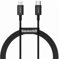 BASEUS SUPERIOR adatkábel (Type-C - lightning, 20W, PD gyorstöltő, 100cm, törésgátló) FEKETE