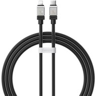 BASEUS COOLPLAY adatkábel (Type-C - lightning, 20W, gyorstöltő, 100cm, törésgátló) FEKETE