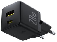 BASEUS PALM hálózati töltő USB+Type-C aljzat (20W, PD gyorstöltő 3.0) FEKETE