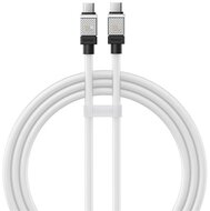 BASEUS COOLPLAY adatkábel (Type-C - Type-C, 100W, PD gyorstöltő, 100cm, törésgátló) FEHÉR