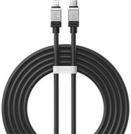 BASEUS COOLPLAY adatkábel (Type-C - lightning, 20W, gyorstöltő, 200cm, törésgátló) FEKETE