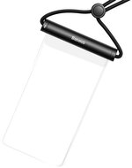 BASEUS CYLINDER vízhatlan/vízálló tok, AQUA (univerzális, IPX8, karpánt, nyakba akasztható, 7.2" méret) FEKETE