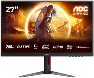 AOC IPS Gaming 200Hz monitor 27" 27G4HA, 1920x1080, 16:9, 300 cd/m2, 1ms, HDMIx2/DisplayPort