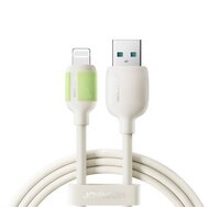 JOYROOM adatkábel (USB - lightning, 3A, gyorstöltő, 200cm) BÉZS