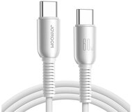 JOYROOM CUTTING-EDGE adatkábel (Type-C - Type-C, 60W, PD gyorstöltő, 120cm) VILÁGOSSZÜRKE