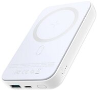 JOYROOM vésztöltő Type-C+USB aljzat (10000mAh, 20W, PD gyorstöltő, wireless, MagSafe, mini) FEHÉR