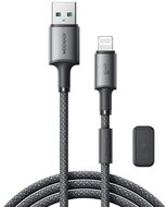 JOYROOM UNLIMITED adatkábel (USB - lightning, 3A, gyorstöltő, 120cm + mágneses kábelrendező) SZÜRKE