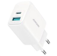 JOYROOM hálózati töltő USB+Type-C aljzat (20W, PD gyorstöltő 3.0) FEHÉR
