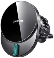 JOYROOM autós tartó (szellőzőre, mágneses, gyorstöltő, 15W, wireless, LED jelzés) FEKETE