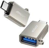 JOYROOM adapter (USB aljzat - Type-C, adatátvitel és töltés, OTG) EZÜST