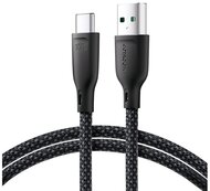 JOYROOM adatkábel (USB - Type-C, 100W, gyorstöltő, 100cm, cipőfüző) FEKETE