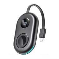 JOYROOM vésztöltő (2500mAh, 3W, gyorstöltő, Apple Watch töltő, LED kijelző, Type-C kábel) FEKETE