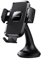 JOYROOM autós tartó (műszerfalra, szélvédőre, tapadókorongos, automata, 360°, 4.7-6.7" méret) FEKETE