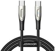 JOYROOM STAR-LIGHT adatkábel (Type-C - Type-C, 100W, 120cm, gyorstöltő, LED jelzés) FEKETE