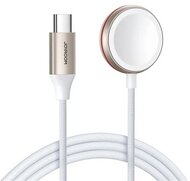 JOYROOM töltőkábel Type-C (wireless, mágneses, gyorstöltő, 120cm, Apple Watch töltő) FEHÉR