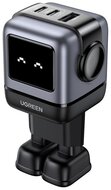 UGREEN NEXODE RG hálózati töltő USB+2 Type-C aljzat (65W, GaN, gyorstöltő, LED kijelző) SÖTÉTSZÜRKE