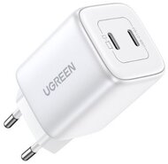 UGREEN Nexode hálózati töltő, 45W, 2x USB-C, PD, GaN, fehér