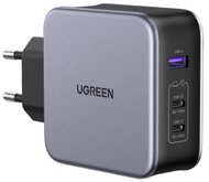 UGREEN Nexode hálózati töltő, 140W, 3 port, GaN, PD 3.1, 2x USB-C, 1x USB-A, szürke